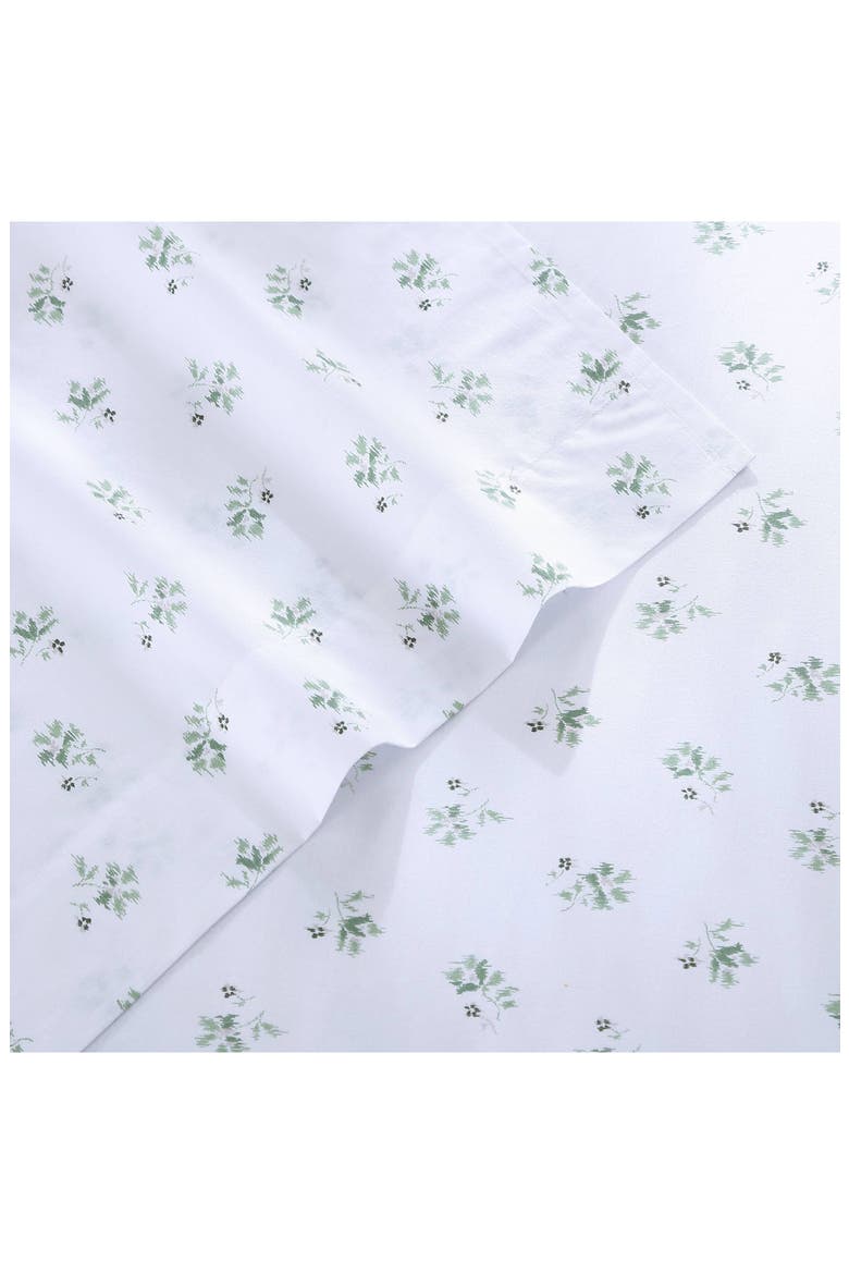 Sketchy Ditsy 200 Thread Count Cotton Percale Sheet Set, Alternate, color, LIGHT PASTEL GREEN