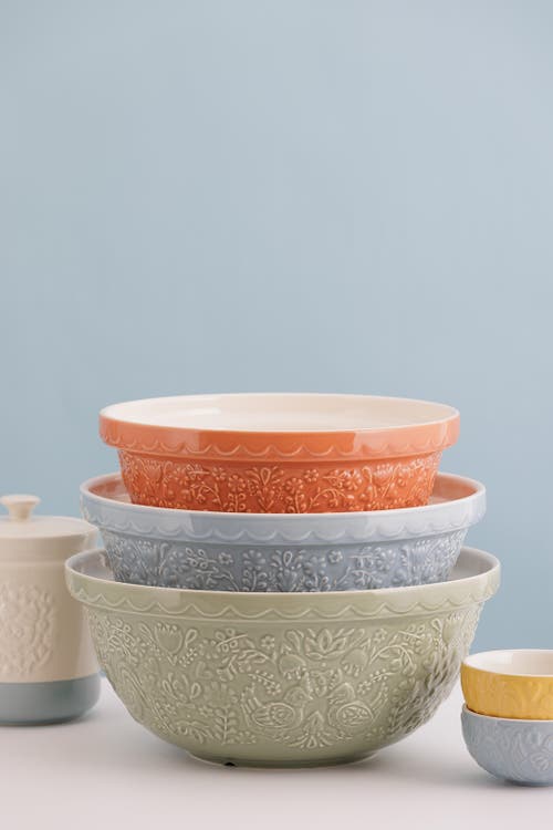 Mason Cash Home To Roost Mini Bowl Set, 4 Ceramic Prep Bowls With Hen And Cockerel Designs In Multi