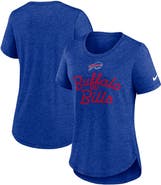 Nike Women's Nike Royal Buffalo Bills Script Tri-Blend T-Shirt