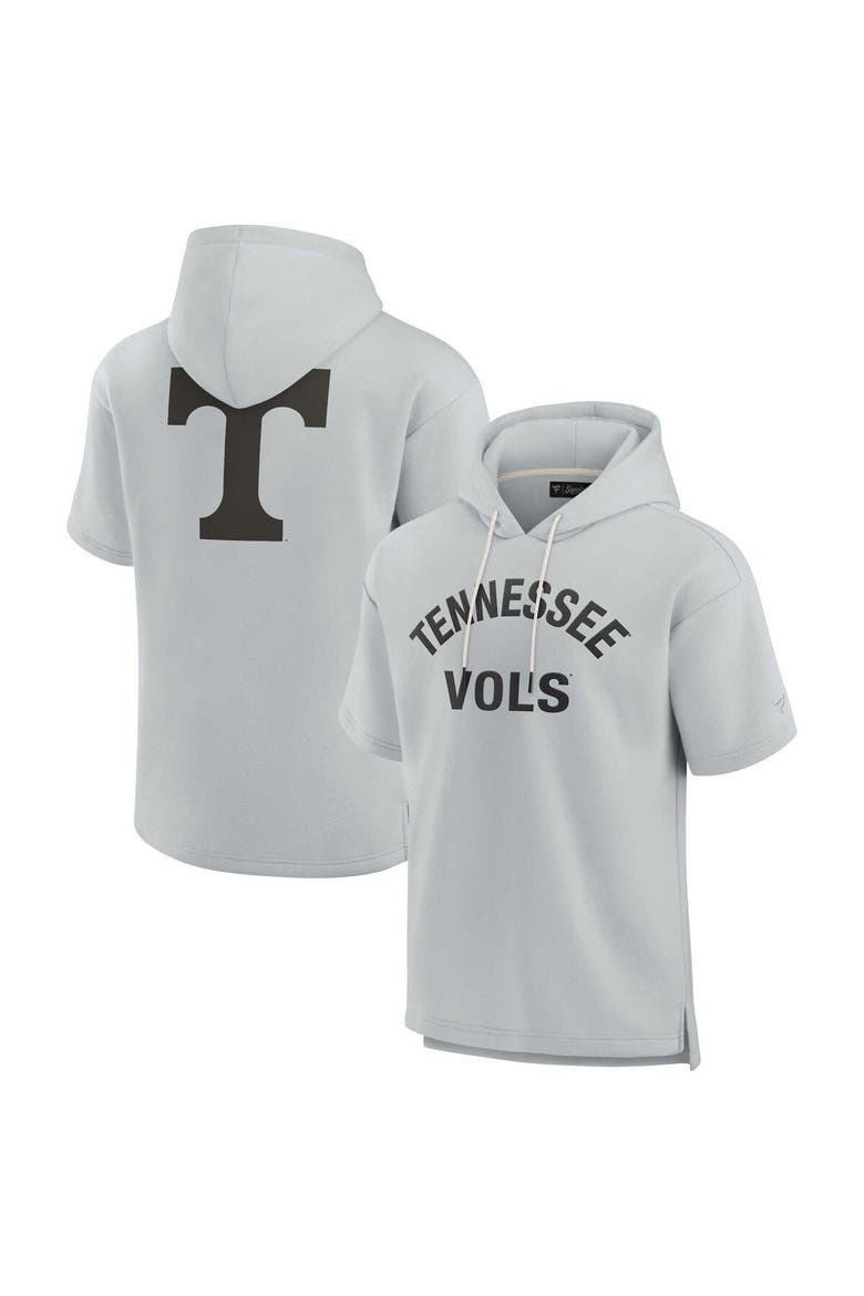 Unisex Fanatics Gray Tennessee Volunteers Elements Super Soft Fleece Short Sleeve Pullover Hoodie, Main, color, Gray
