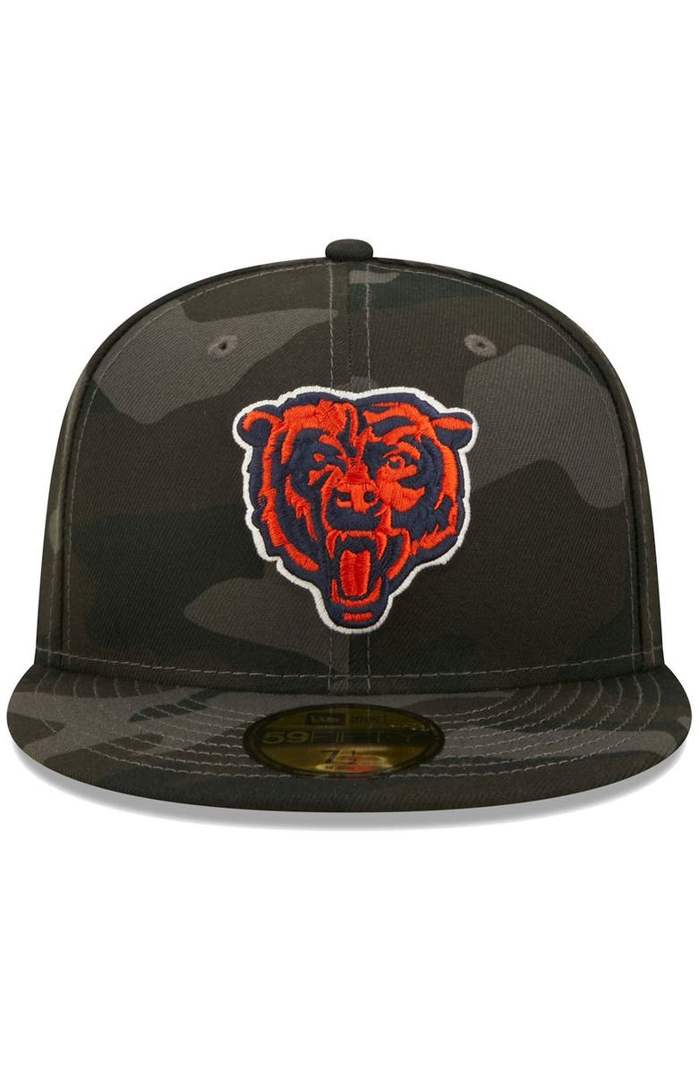 New Era Men's New Era Black Chicago Bears  Camo 59FIFTY Fitted Hat, Alternate, color, 