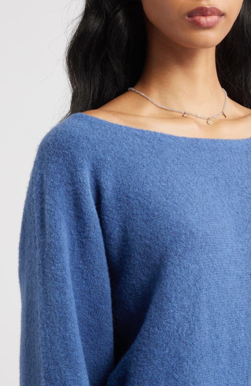 Bp. Lofty Boat Neck Oversize Sweater In Blue