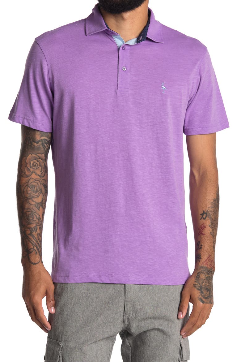 Jersey Solid Polo, Main, color, LAVENDER