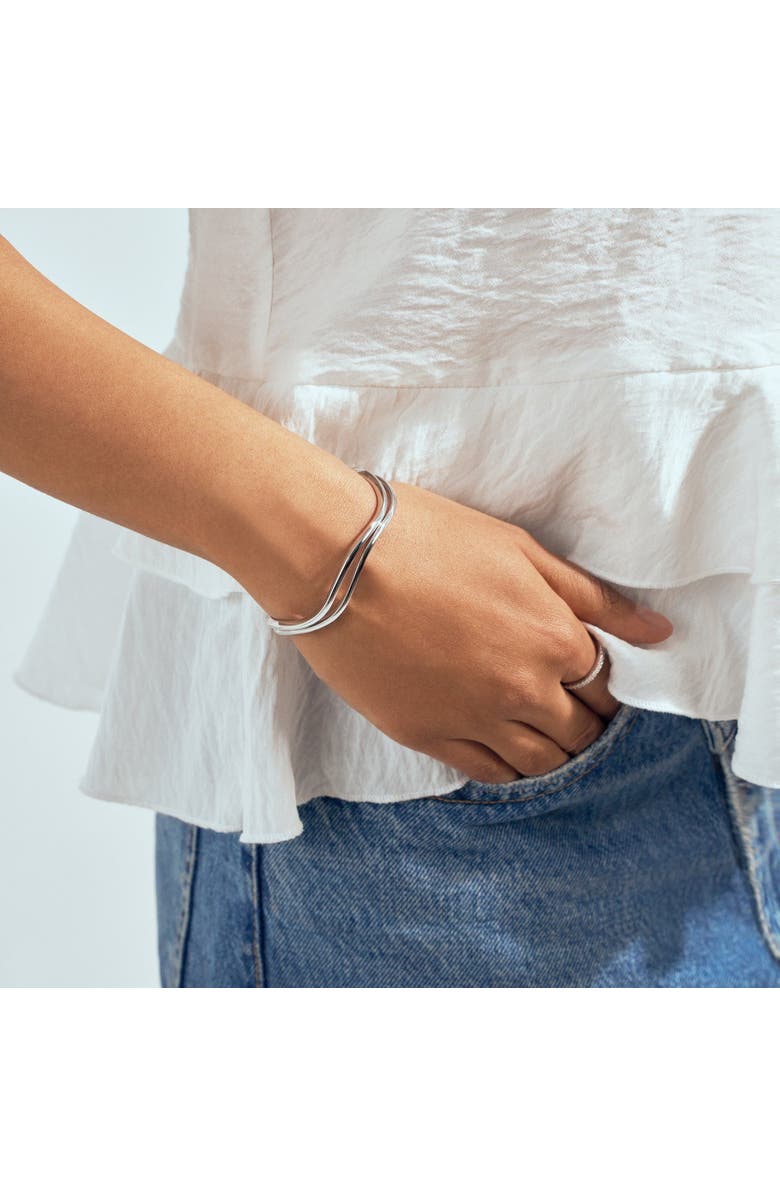 Sif Jakobs Jewellery Bangle Ellera Waves Pianura, Alternate, color, 925 Sterling Silver