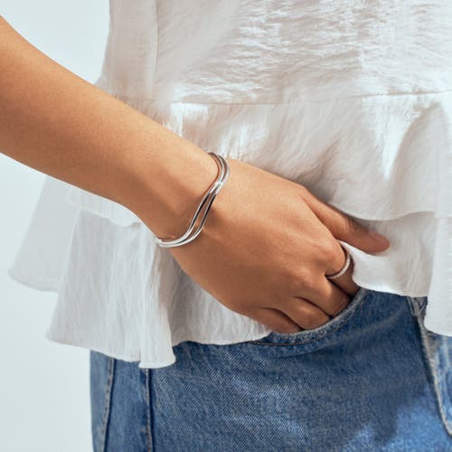 Sif Jakobs Jewellery Bangle Ellera Waves Pianura In Metallic