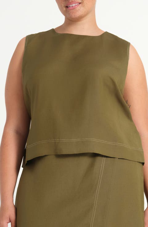 Sonnet Tie Back Sleeveless Top (Plus)