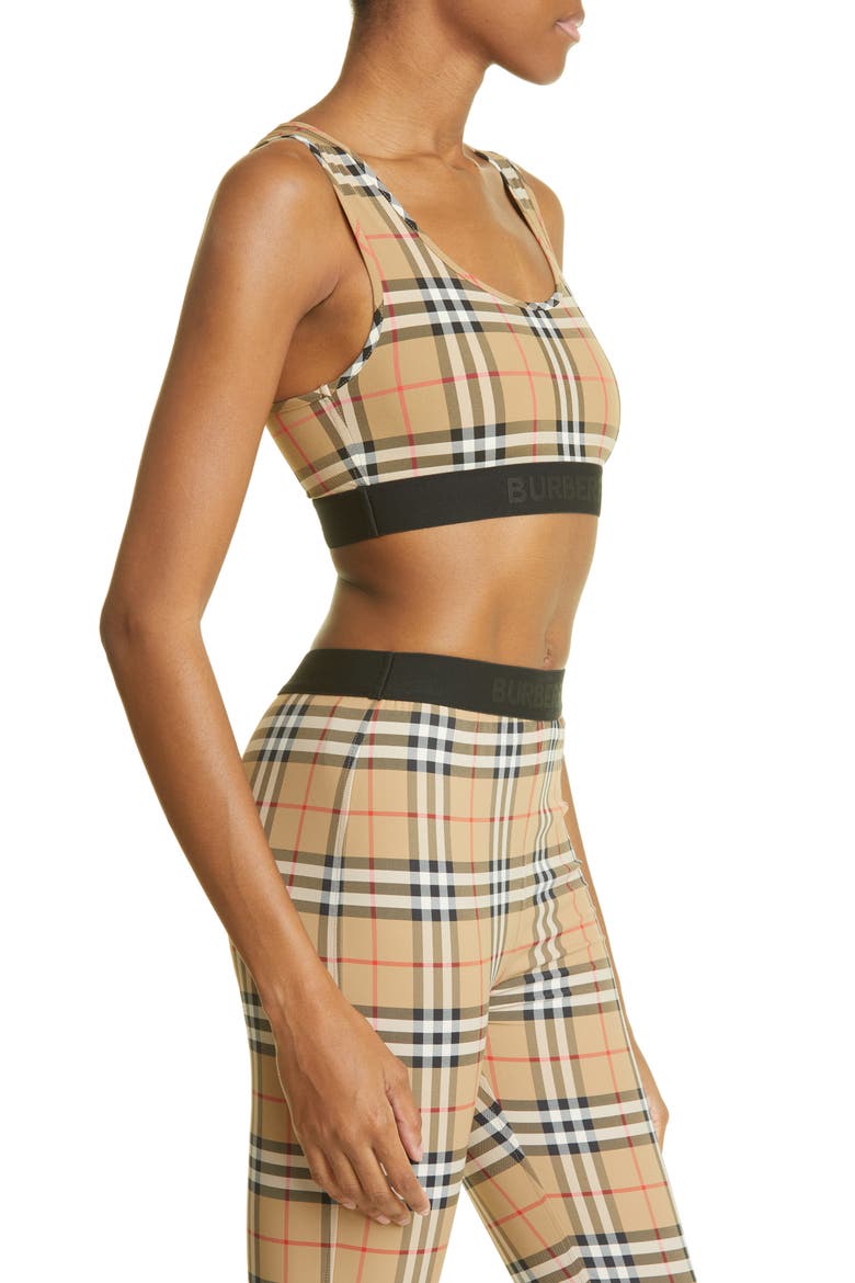 Dalby Check Sports Bra, Alternate, color, ARCHIVE BEIGE IP CHK