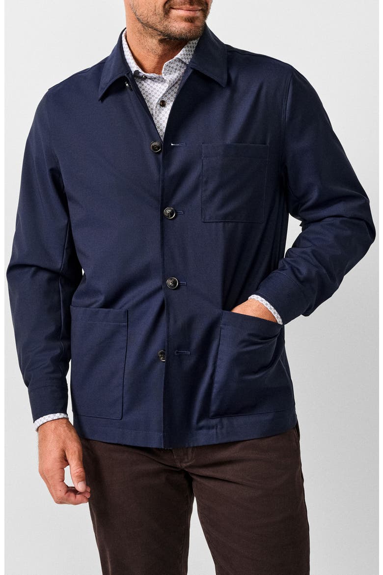 Scout Wool Rain Jacket, Main, color, NAVY