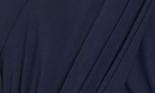 Bardot Aliyah Long Sleeve Sheath Midi Dress In Navy