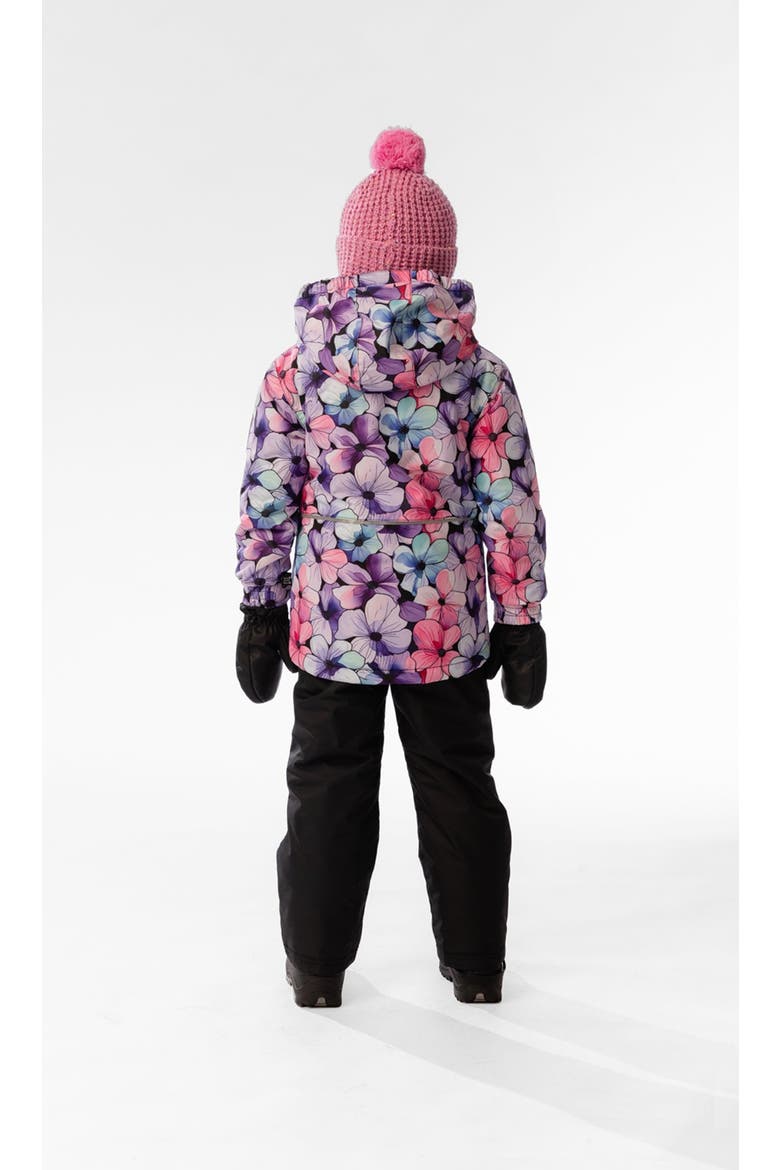 Floral Jacket & Foot Strap Pants Two Piece Snowsuit, Alternate, color, Purple Floral Print