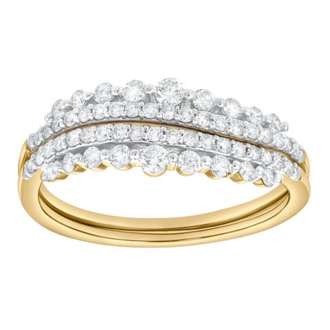 Serena 0.55 Cts Natural Diamond Duo Set 14K Gold Ring Set