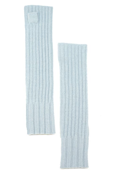Ribbed Cashmere Fingerless Gloves