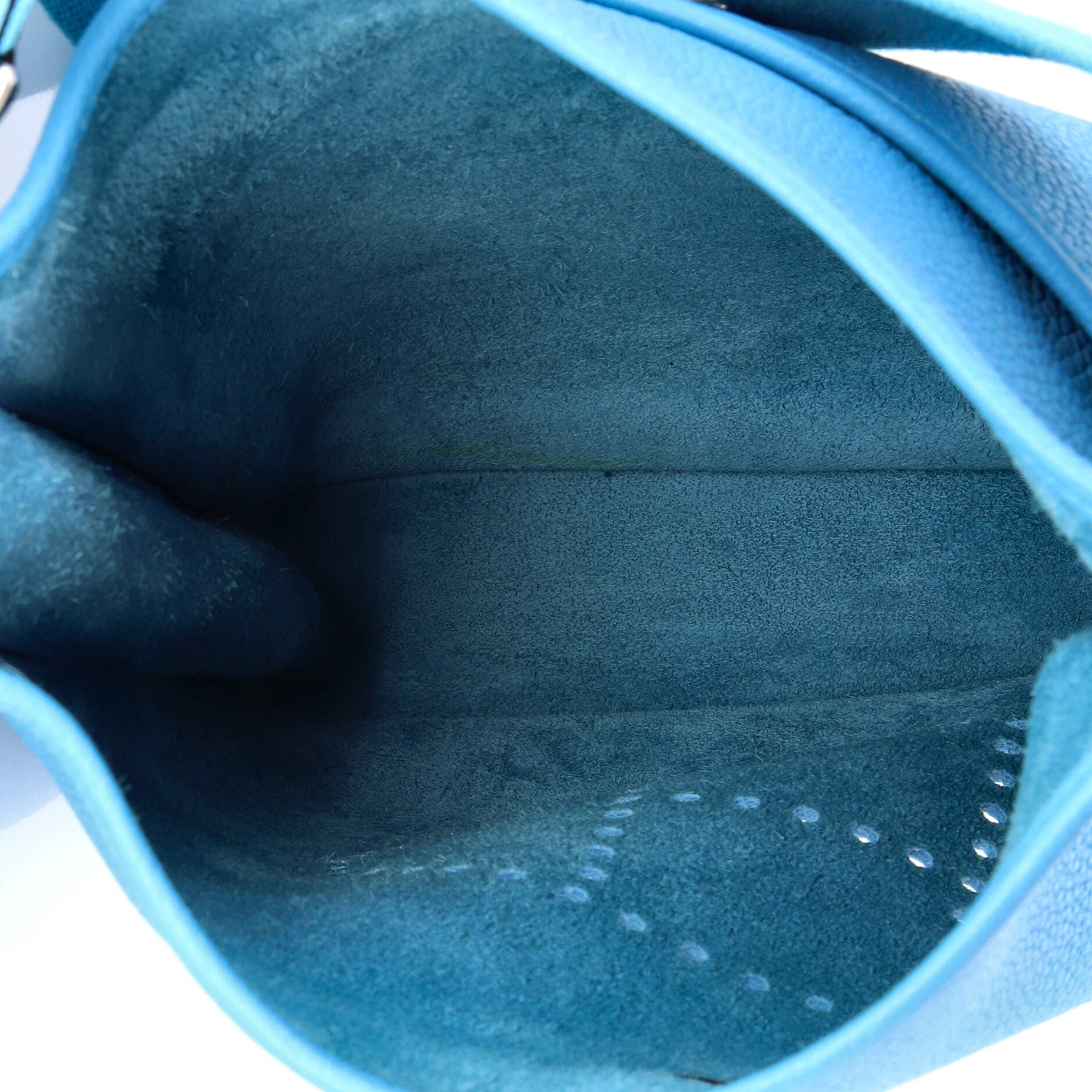 Pre-Owned Hermes Evelyne Bag Gen III Clemence PM, Alternate, color, Bleu Du Nord