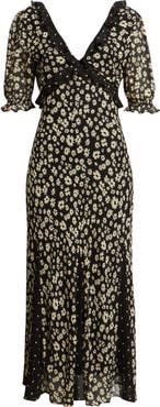 Rails Annmarie Floral Ruffle Trim Maxi Dress