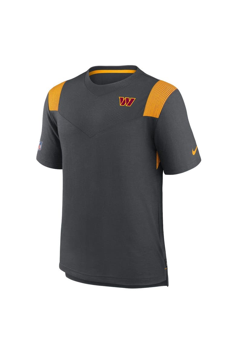 Men's Nike Charcoal Washington Commanders Sideline Tonal Logo Performance Player T-Shirt, Alternate, color, Charcoal