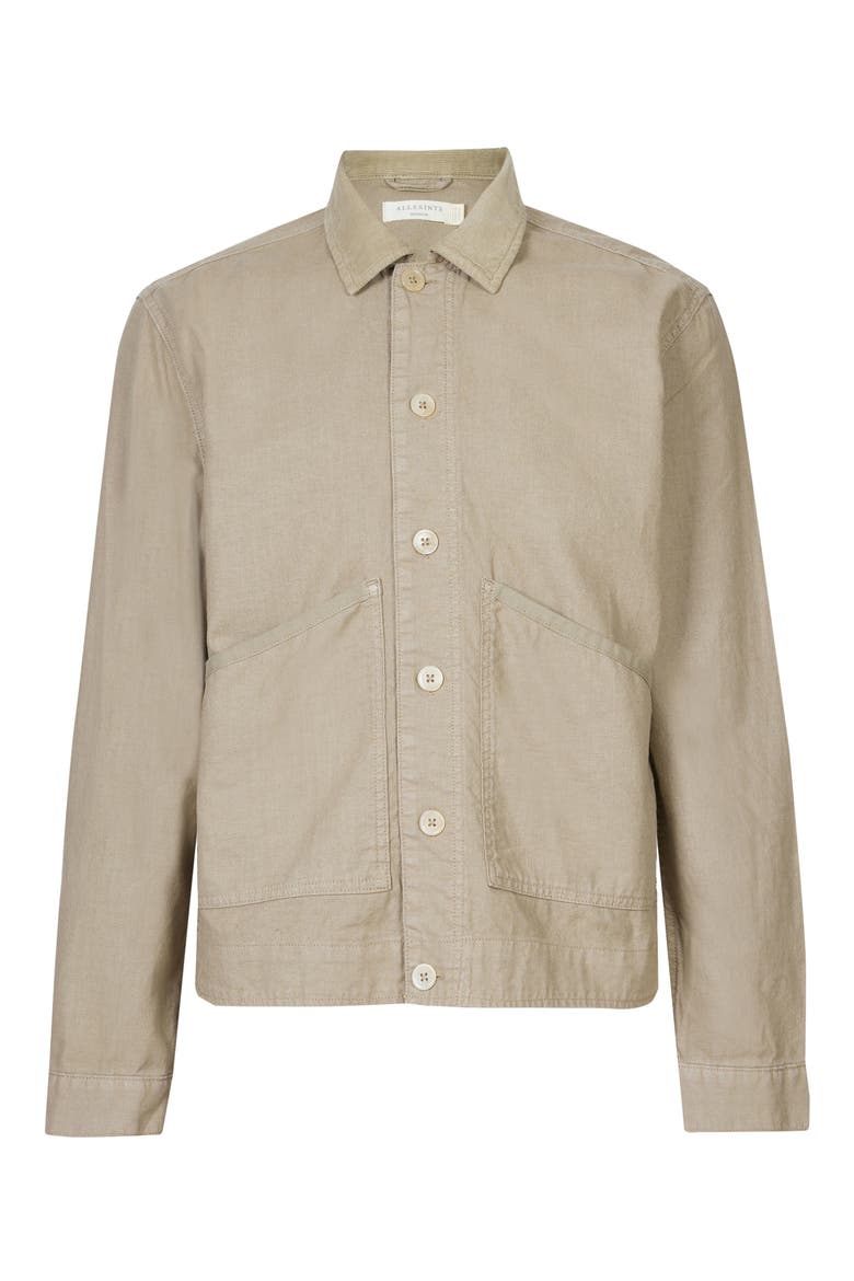 Bruc Linen & Cotton Shirt Jacket, Alternate, color, DUSTY TAUPE