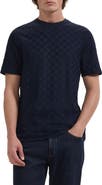 Bugatchi Crewneck Jacquard Checkerboard T-Shirt