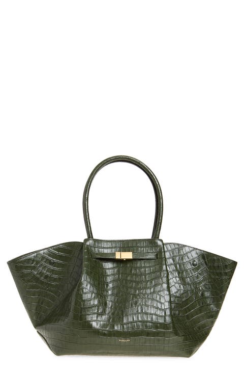 New York Leather East/West Tote