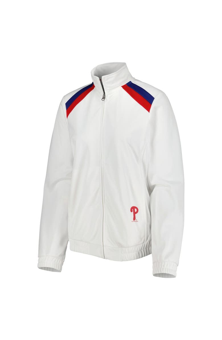 G-III 4HER BY CARL BANKS Women's G-III 4Her by Carl Banks White Philadelphia Phillies Red Flag Full-Zip Track Jacket, Alternate, color, White