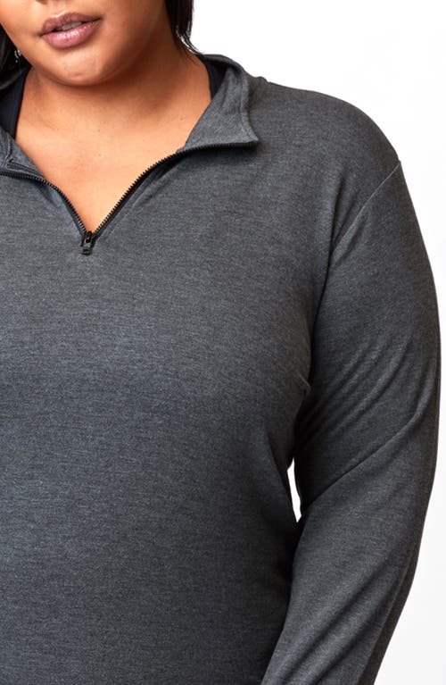 Threads 4 Thought Feather Fleece Quarter Zip Pullover In Gray