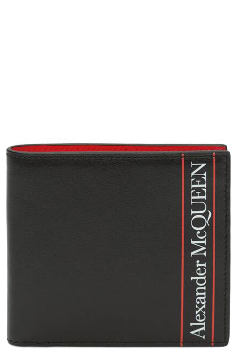 McQueen Alexander McQueen Leather Billfold Wallet, Main, color,