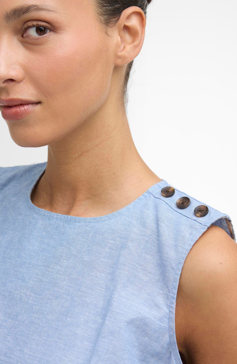 Barbour Josie Button Shoulder Linen & Cotton Top, Alternate, color, 