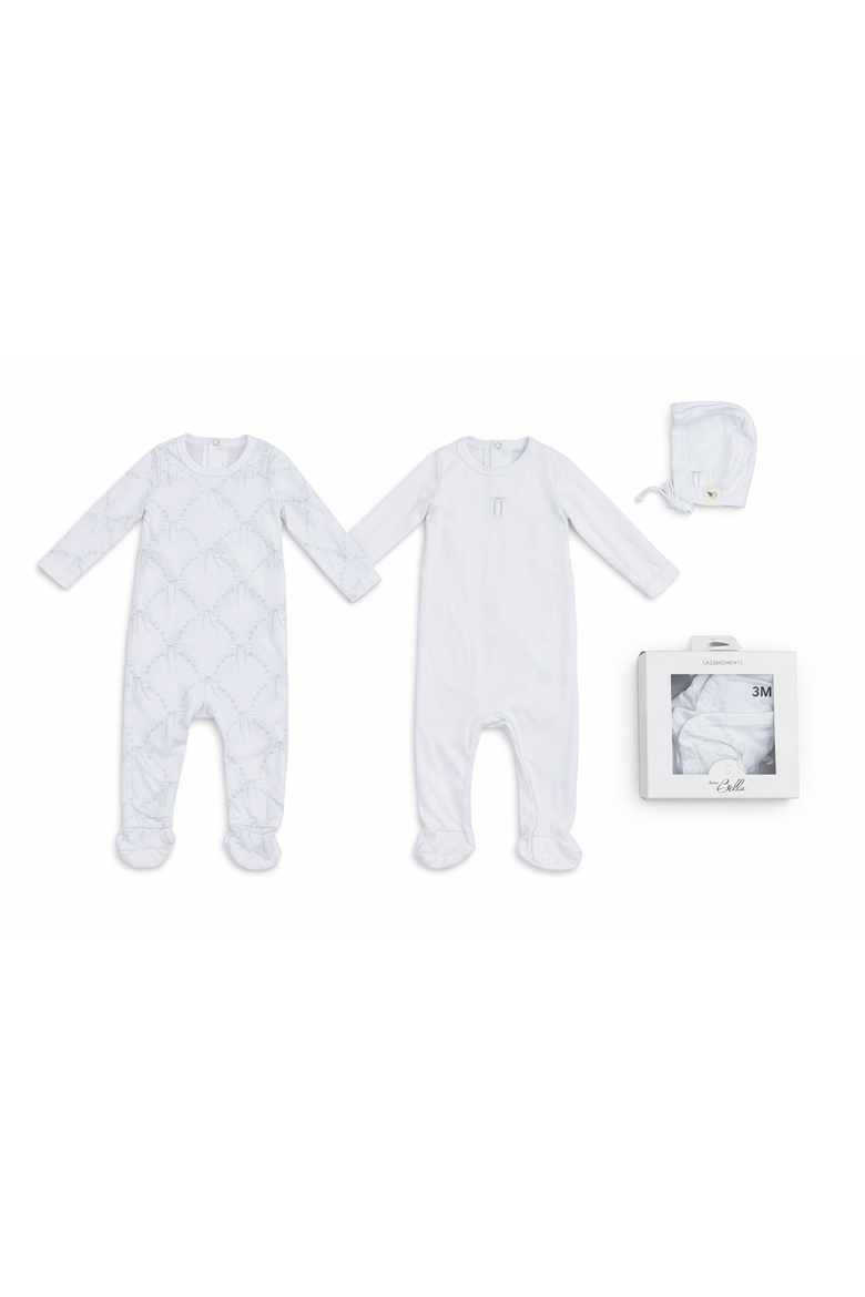 Pointelle Strechy Footed Pack, Main, color, White