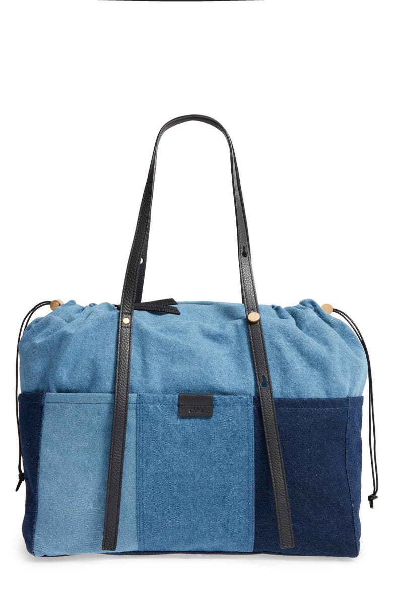Denim Diaper Bag, Main, color, DENIM BLUE
