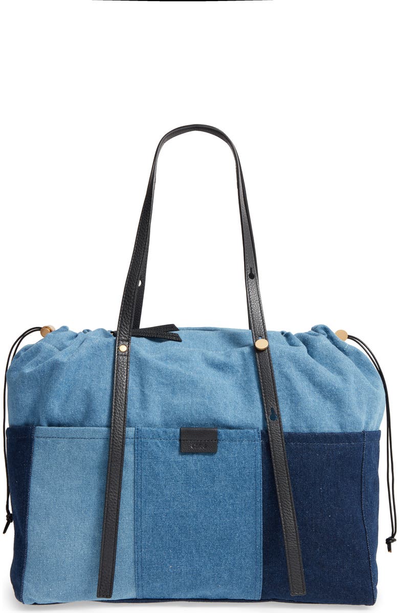 Chloé Denim Diaper Bag, Main, color,