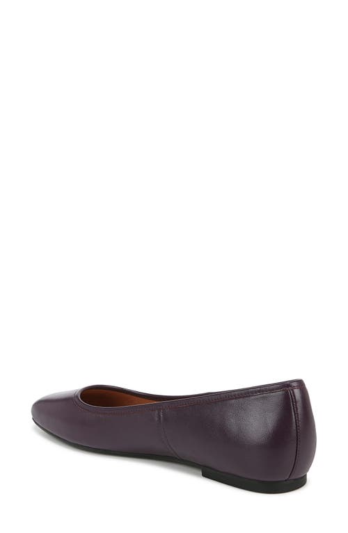 Vionic Orinda Square Toe Flat In Winter Plum