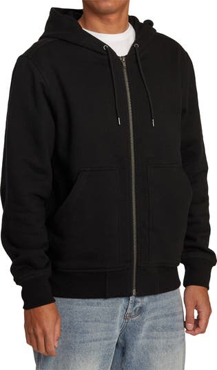 RVCA Chainmail Zip Fleece Hoodie Nordstrom