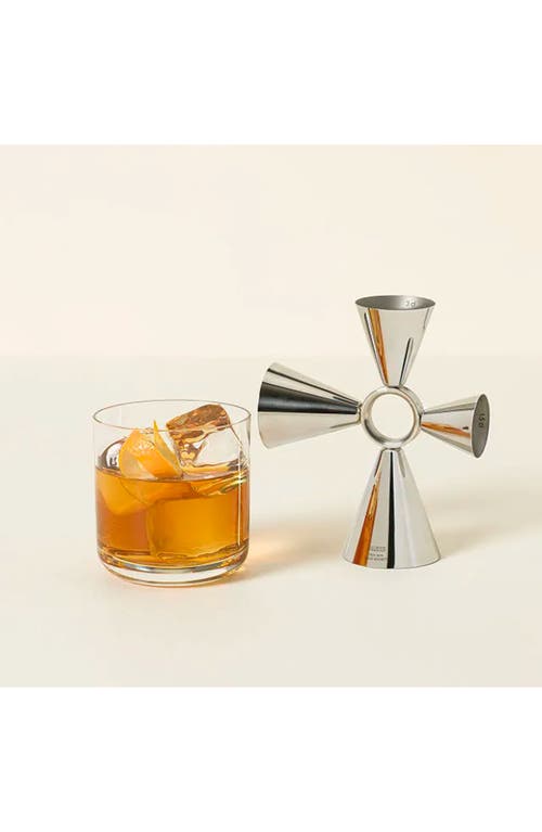 Uncommon Goods 4-way Cocktail Jigger In Silver