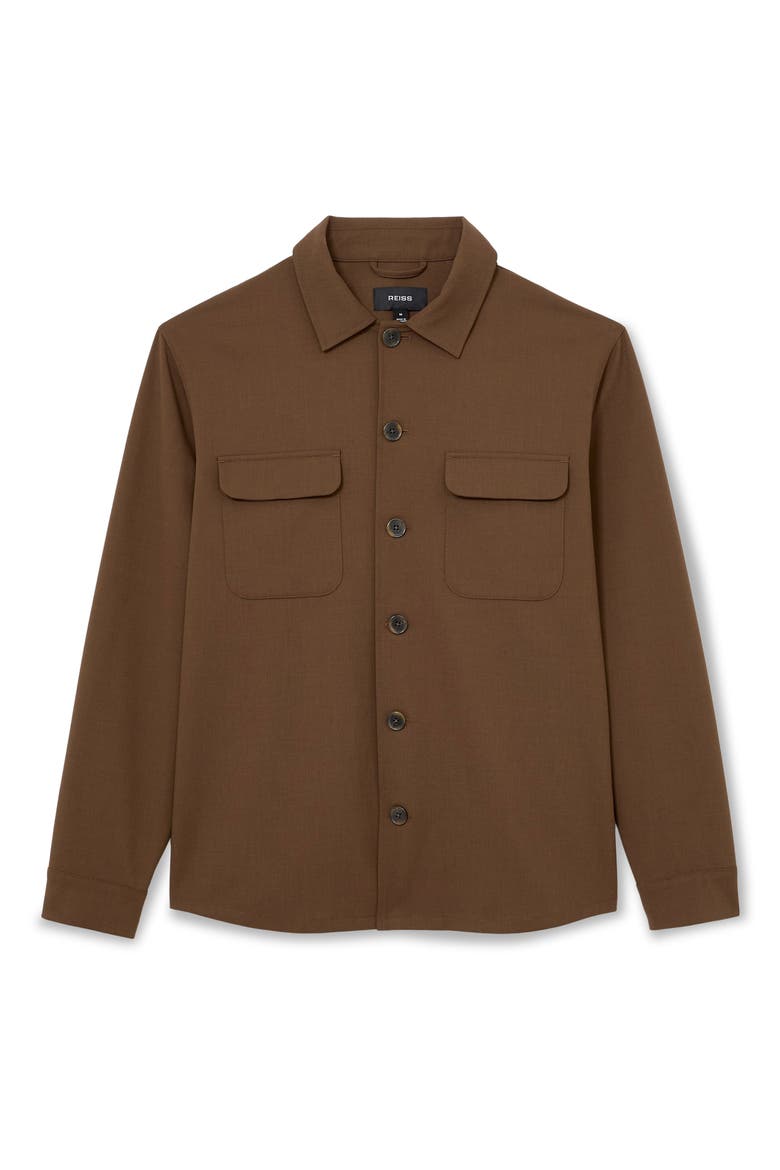 Peshi Button Front Overshirt, Alternate, color, TOBACCO BROWN