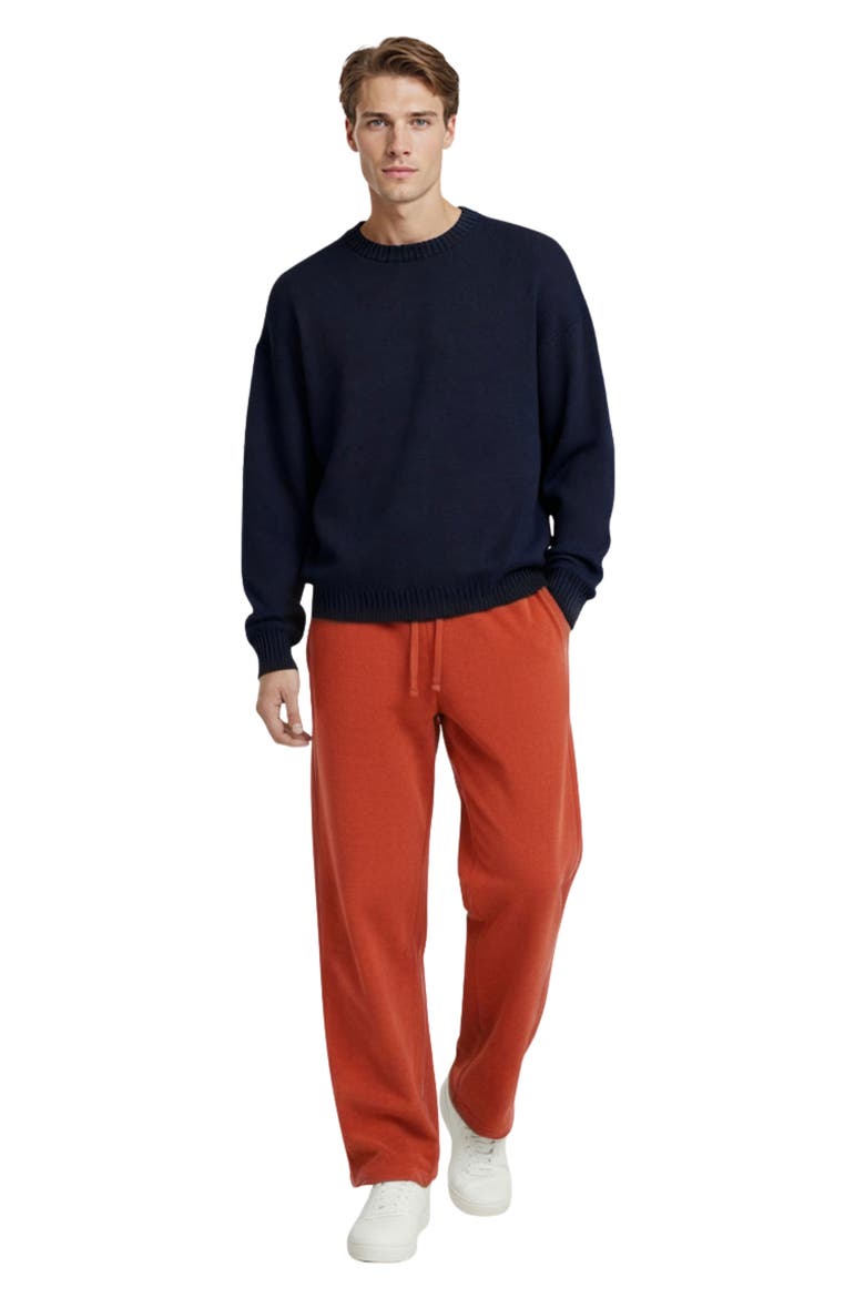 Oversize Crewneck Sweater, Alternate, color, NAVY