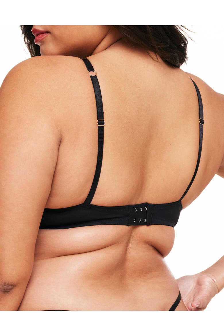 Talulah Unlined Balconette Bra, Alternate, color, Black