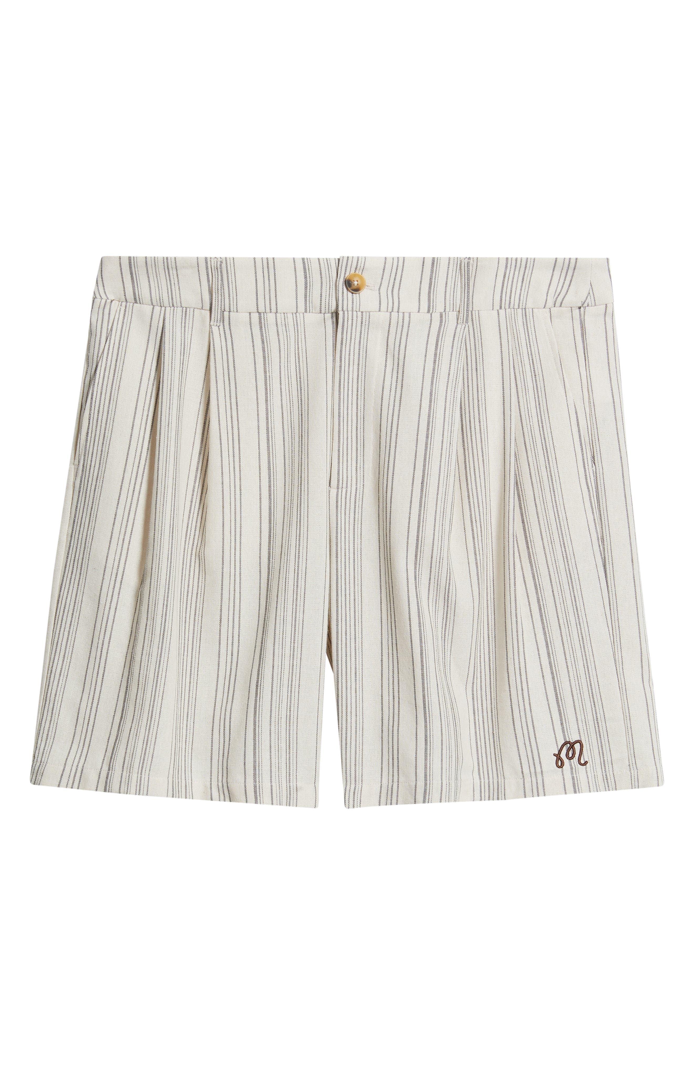 Malbon Arena Stripe Shorts In Multi