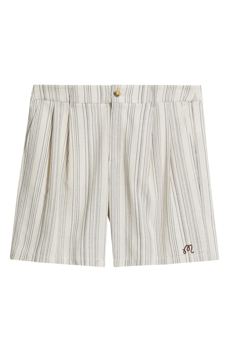 MALBON Arena Stripe Shorts, Main, color, Cream Stripe