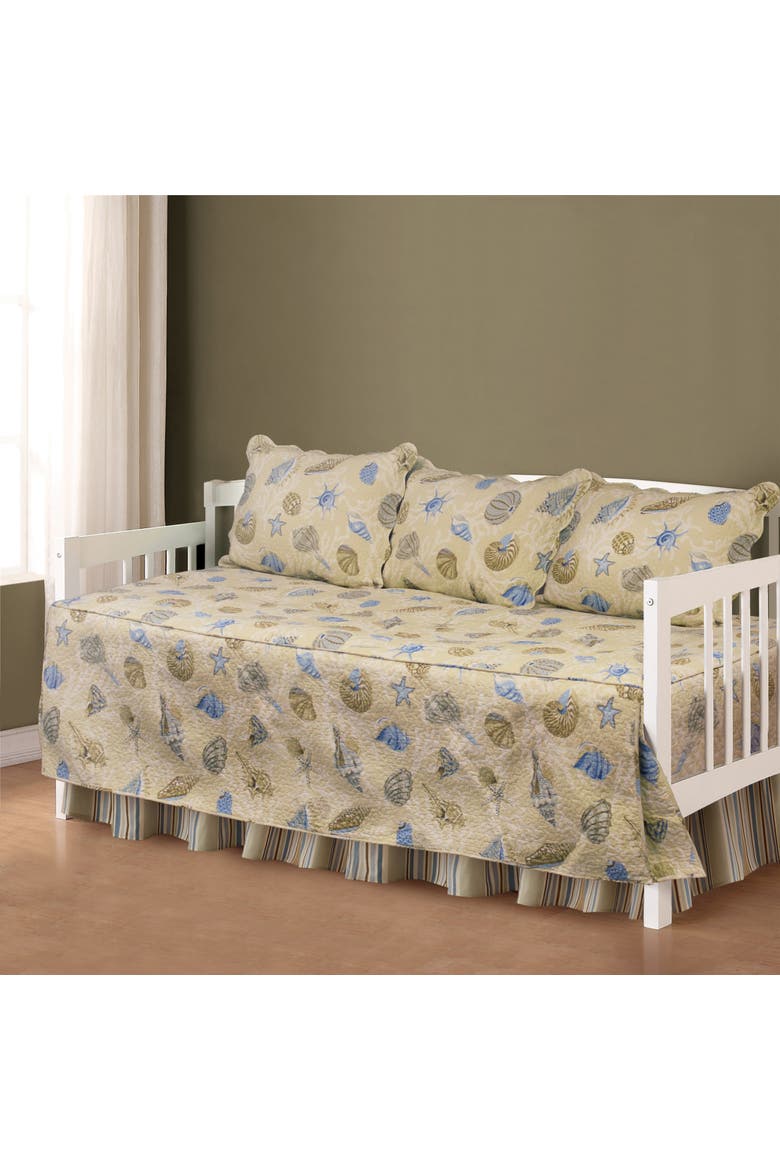 Madeira 5 Pcs Daybed Cotton Quilt Set, Main, color, Yellow