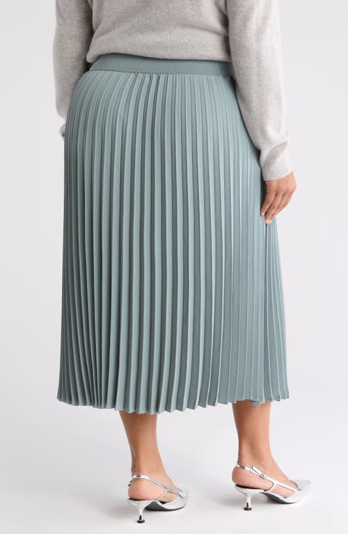 Nordstrom Pleated Midi Skirt In Grey Mineral