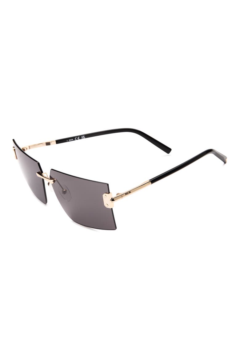 62mm Rectangular Sunglasses, Alternate, color, GOLD / SMOKE