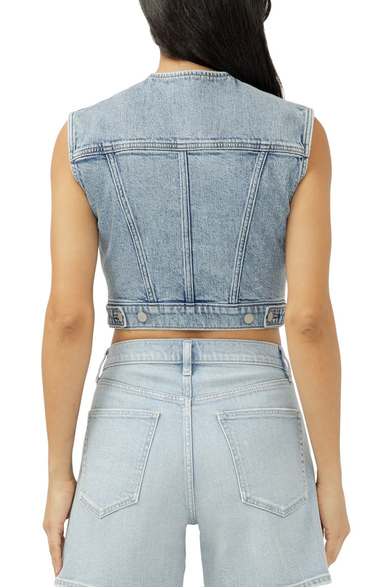 Crop Denim Vest, Alternate, color, WANDERLUST