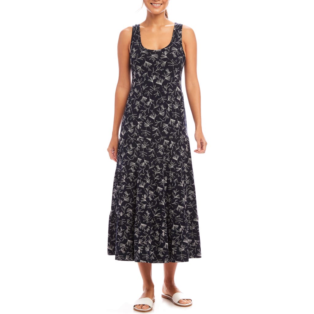 Karen Kane Floral Tiered Midi Dress In Print