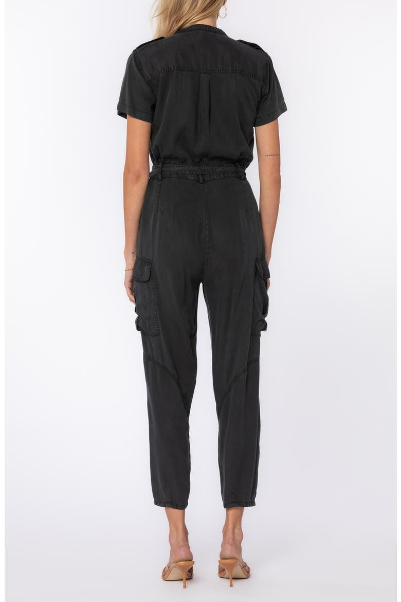Greyson Short Sleeve Jumpsuit, Alternate, color, BLACK
