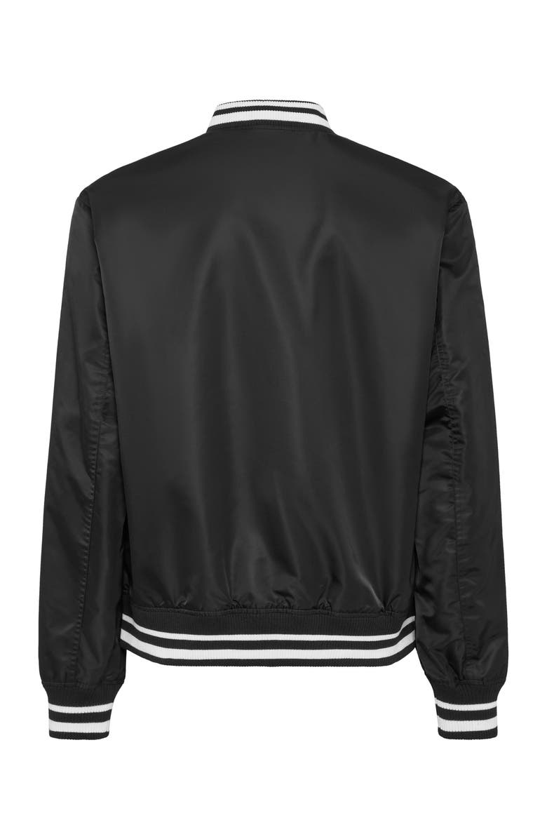 PHILIPP PLEIN Baseball Bomber Jacket Men, Alternate, color, Black