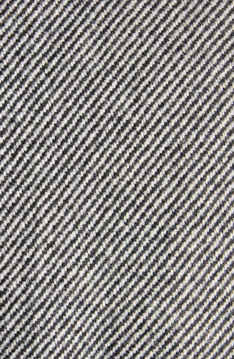 TOM FORD Double Breasted Wool Mouliné Twill Coat, Alternate, color, Black/ White