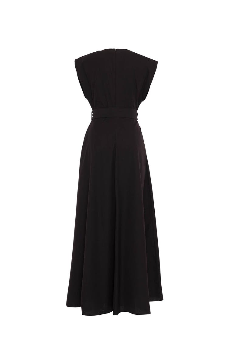 THEO The Label Echo Beaded Belt V-neck Shirtdress, Alternate, color, 