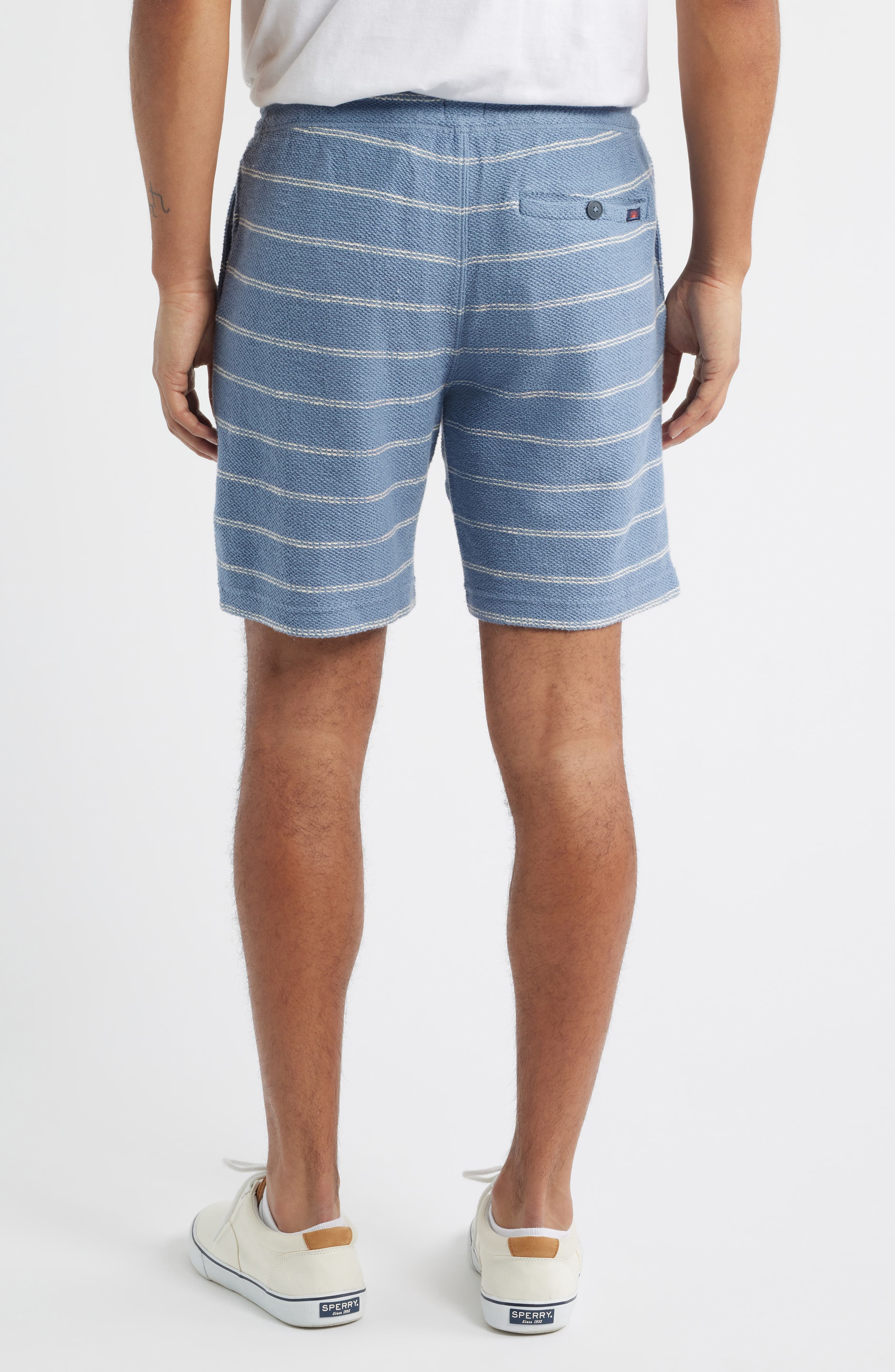 Whitewater Stripe Woven Organic Cotton Drawstring Shorts - image 2