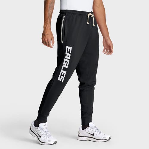 Nike Black Philadelphia Eagles Sideline Standard Issue Ground Game Dri-fit Taper Pants In Black