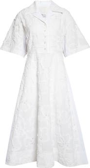 3.1 Phillip Lim Floral Appliqué Midi Shirtdress