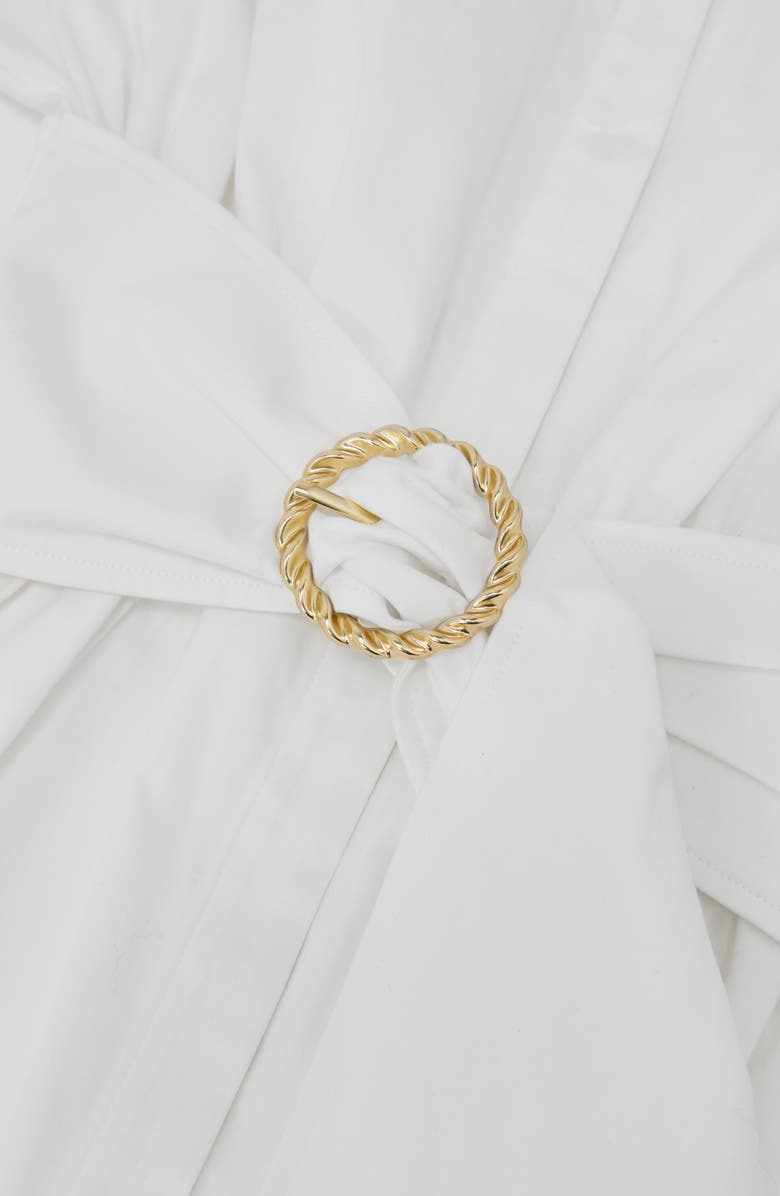 Reiss Sally Stretch Cotton Midi Dress, Alternate, color, Ivory